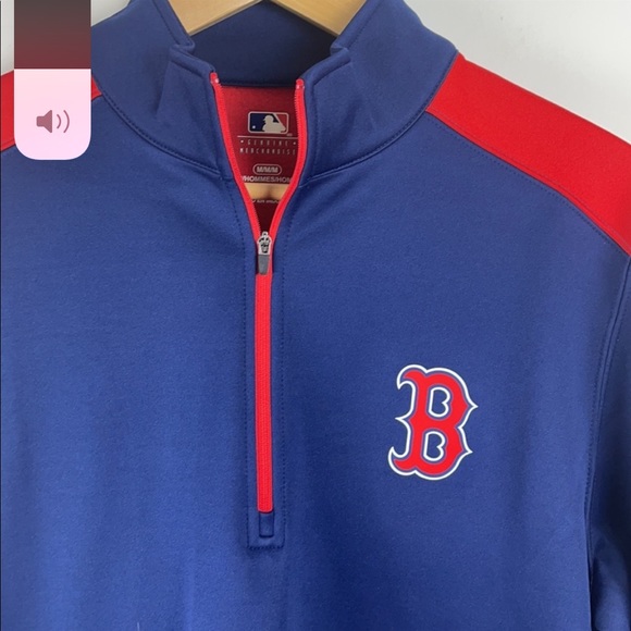 Boston Red Sox 1/4 Pullover Sweater - Size Medium - Picture 2 of 6